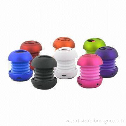 Mini Portable Speaker for MP3 Players, Mobile Phones, Computers, Good Bass, Sized 60 x 60 x 44mm